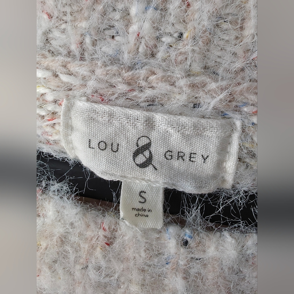 Lou & Grey Soft Speckled Eyelash Knit Sweater - Cozycore Neutral Cream Small - Picture 3 of 9